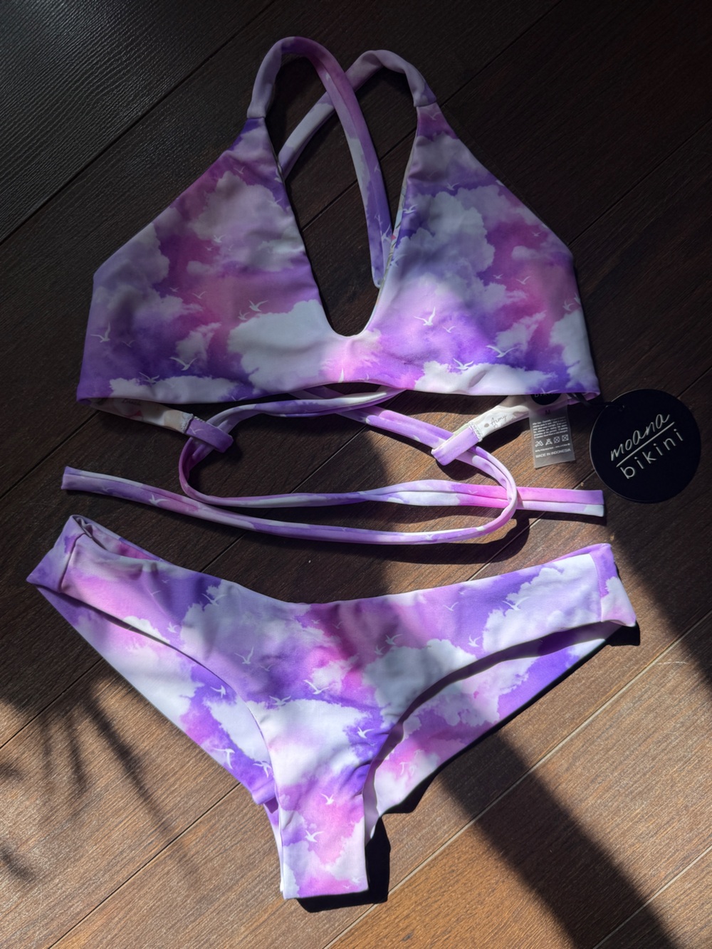 NWT Moana Bikini Cloud 9 Adrift Reversible Bikini Set Purple